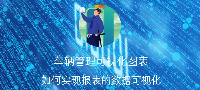 车辆管理可视化图表 如何实现报表的数据可视化？